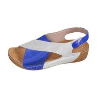 Sandales Orthopédiques Pour Femmes Vintage Élégantes Chaussures avec Déchirure Bout Ouvert Confortable Antidérapant Sandales Compensées Support Arc Léger Sandales De Marche Souple Mode Plage Sandale