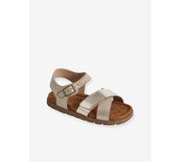 Sandales ouvertes cuir enfant or 36