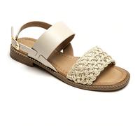 Sandales plates à bout ouvert avec bride arrière réglable et détail tressé bohème Une silhouette minimaliste, un style minimaliste, un style minimaliste, un style minimaliste, un style minimaliste, un