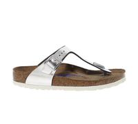 Sandales plates - Birkenstock - GIZEH - Argent - Cuir - Boucle de serrage 41