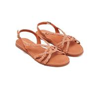Sandales Plates Cuir, Raphia ET Paillettes WIOTA