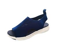 Sandales Plates d'été à Bout Ouvert pour Femme - Confortables et décontractées - Chaussures de Marche pour la Plage et la Marche à Porter au Quotidien - Parfaites avec Un Jean