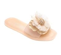 Sandales plates d'été avec fleur décorative C'est une touche de fraîcheur et de romantisme, la plus belle chose au monde. Tout est question de fleurs et d'ultras. Un vrai soulagement pour les rendez-v
