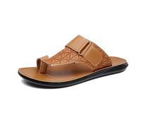 Sandales Plates D'été La Correction Des Pieds, Sandales De Plage Respirantes Pour Homme Avec Anneau D'orteil, Pour La Correction Des Oignons, Tongs Pantoufles Plage Fasciite Plantaire(Light brown,39 E