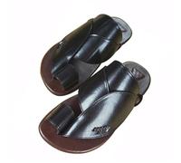 Sandales Plates D'été La Correction des Pieds. Sandales Orthopédiques À Enfiler Bout Fermé Grande Taille Homme pour Hallux Valgus, Tongs Ouvertes Fasciite Plantaire, pour Pères, Voyage(Black,46 EU)