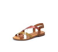 Sandales Plates en Cuir ALGAR pour Femme Color Brandy