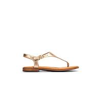 Sandales Plates en Cuir ALGAR pour Femme Color Champagne