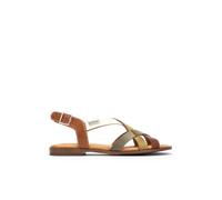Sandales Plates en Cuir ALGAR pour Femme Colour Brandy