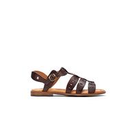 Sandales Plates en Cuir ALGAR pour Femme Colour Olmo