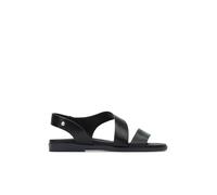 Sandales Plates en Cuir Formentera pour Femme Color Black