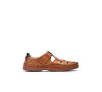 Sandales Plates en Cuir Marbella pour Homme Color Brandy