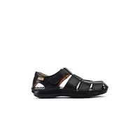 Sandales Plates en Cuir Tarifa pour Homme Color Black