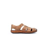 Sandales Plates en Cuir Tarifa pour Homme Color Castor
