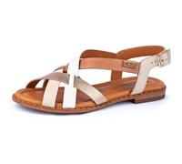 Sandales plates en cuir tressé Algar W0X pour femme - PIKOLINOS - Marfil - Pointe ronde - Talon de 1,5 cm