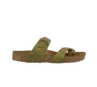 Sandales plates en cuir vert HAFLINGER JUNO F pour femme 37