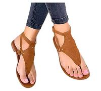 Sandales Plates Femme Été Arrière Fermé Sandales Plates Femme Été Enfiler Séparateur Romaines Flip Flops Semi Trailer Sandales à Lanières Slip-on Nu-Pieds Confort Flip Flops Casual Sandales de Plage