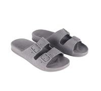 Sandales Plates Femme Rio DE Janeiro - Claquettes Confortables et antidérapantes - Gris Froid - 37