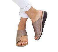 Sandales Plates Femmes Confortables Orthopedique Chaussures Plateforme - 2020 Newest Été Sandales Femmes Sandales Plates Toe T-Sangle Comfy Semi Trailer Sandales Chaussures de Plage (Style G, 35)