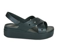 Sandales plates femmes Crocs BROOKLYN 4U CROSS STRAP SANDAL Noir 39 / 40
