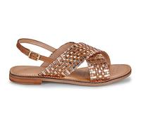 Geox Femme D Maddalusiac N Sandales Plates, Camel Bronze, 39 EU