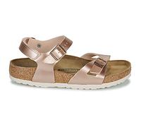 Sandales plates filles BIRKENSTOCK Rio AS Kids BF Electric Metallic Copper Doré 38