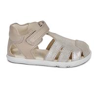 Sandales plates filles Geox B SANDAL STEPPIEUP G Doré 20