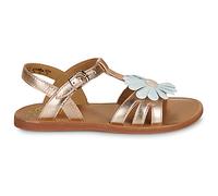 Sandales plates filles Pom d'Api PLAGETTE BIG FLO Doré 34