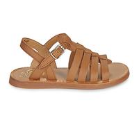 Sandales plates filles Pom d'Api PLAGETTE STRAP Marron 29