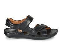 Pikolinos Sandales plates Tarifa en cuir pour homme Noir