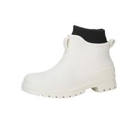 Sandales Plates pour avec Soutien De Voûte Plantaire Short Rain Boots for Womens Ankle Rainboot Garden Boot Ladies Rubber Outside Work with Comfort Et Sabots Souple Cuir (White, 43)