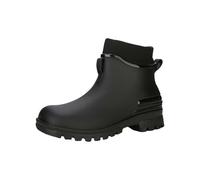 Sandales Plates pour avec Soutien De Voûte Plantaire Short Rain Boots for Womens Ankle Rainboot Garden Boot Ladies Rubber Outside Work with Comfort Et Sabots Souple Cuir (Black, 39)