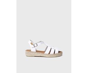 Sandales plates spartiates pour femme en cuir | EMMA 40