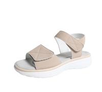 Sandales plates tendance grande taille pour le commerce international (Beige, 40)