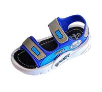 Sandales pour apprendre à marcher pour garçon avec semelle souple en été Taille 31, bleu, 32 EU