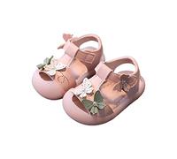 Sandales pour bébé garçon et fille - Chaussures d'été pour apprendre à marcher - Chaussures à bout fermé - Semelles souples antidérapantes - Chaussures d'apprentissage avec boucle réglable - Sandales