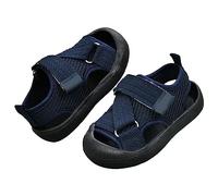 Sandales pour bébés garçons et filles nouveau-né printemps et automne chaussures de sport mignonnes design filet respirant non marche sandales bébé chaussons bébé vache, bleu marine, 22 EU