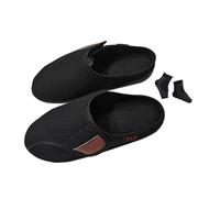 Sandales pour Diabétiques Hommes, Chaussons Orthopédiques Respirants Et Ajustables pour Diabétiques Pieds Gonflés, Chaussures Orthopédiques Décontractées Fasciite Plantaire Âgées(Black,40 EU)