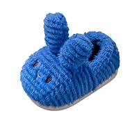 Sandales pour enfants Taille 2 Mode Mignon Automne et Hiver Filles Garçons Pantoufles plates douces chaudes et confortables Couleur unie Forme de lapin Fille mignonne, bleu, 29 EU