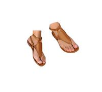 Sandales pour femme avec bride en T et bout ouvert - Style bohème - Style bohème - Chaussures d'été - Strass - Fleur - Tongs de plage - Tongs de plage élastiques - Chaussures bohème - Pour les