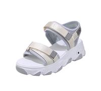 Sandales pour femme - Sandales compensées creuses tendance avec talon - Confortables - Larges - Fermeture - Légères et respirantes - Belles chaussures d'été élégantes, gris, 40 EU 3X-Étroit