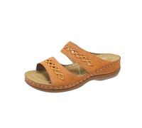 Sandales pour femme - Sandales de soulagement de la douleur - Mules ergonomiques respirantes - Sandales confortables - Sandales d'été ergonomiques - Pour les loisirs et la maison, jaune, 40 EU