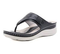 Sandales pour femmes arc orthique, tongs de soutien aux tongs pour la fasciite plantaire, les pieds plats et les éperons du talon, les orteils de confort post-sandales intérieures extérieures