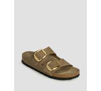 Sandales Pour Femmes Birkenstock Arizona Big Buckle Leoi Narrow 1030395-tabaccobrown