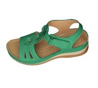 Sandales Pour Femmes Chaussures Tongs De Plage Claquette Chaussures De Plage Décontracté Femme Sexy Sandales Talfemme Été Lacets Femme Été Bohèmes Plateforme Légères Et Respirantes (Green-C, 41)