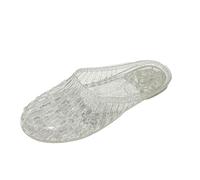 Sandales pour Femmes Chic et Elegant Pantoufles Creuses à Talons Bas Pantoufle en Gelée Femme Confort à Semi-Ouvertes Chaussures Antidérapantes Sandale Transparent pour Jardin et Plage