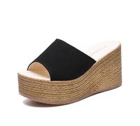 Sandales pour Femmes Décontractées D'été Wedge Peep Toe Talon Haut Plate-Forme Mules Sandales Antidérapantes Confortable Chaussures Compensées