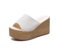 Sandales pour Femmes Décontractées D'été Wedge Peep Toe Talon Haut Plate-Forme Mules Sandales Antidérapantes Confortable Chaussures Compensées