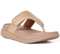 Sandales Pour Femmes Fitflop F-Mode Go À Tige Ajustable En Beige UK 3 - 8