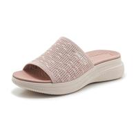 Sandales pour Femmes, Pantoufles orthopédiques à Plateforme et Bout Ouvert de qualité supérieure, Tongs de Plage d'été antidérapantes,Rose,38 EU