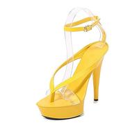 Sandales pour Femmes Talons Aiguilles 13CM Plateforme Été Mode Talons Hauts Sexy Chaussures Décontractées De Tous Les Jours pour Le Travail